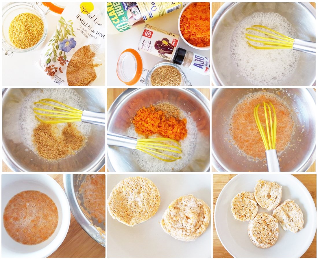 Pan de zanahoria sin harina, receta exprés y baja en carbohidratos