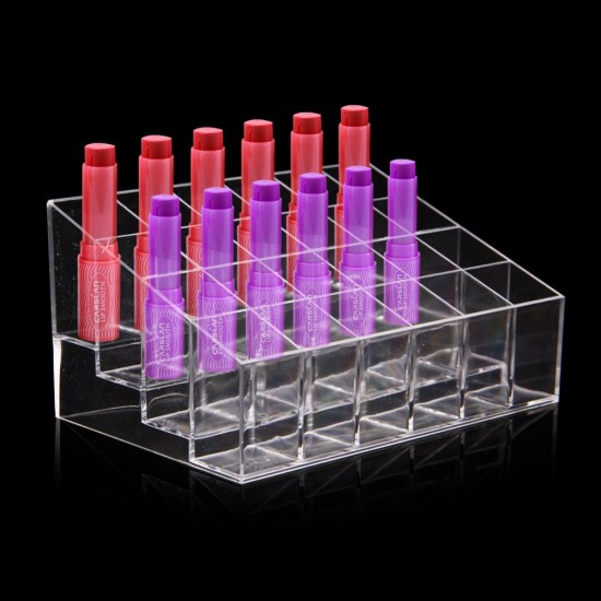 Fantastic-24-trapecio-claro-l&aacute;piz-labial-de-acr&iacute;lico-pinceles-de-maquillaje-soporte-lujo-organizador-cosm&eacute;tico-Display