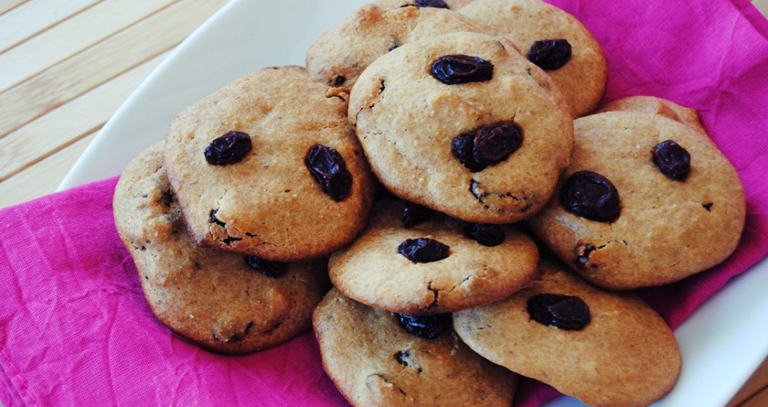 Receta: galletas saludables de avena y pasas