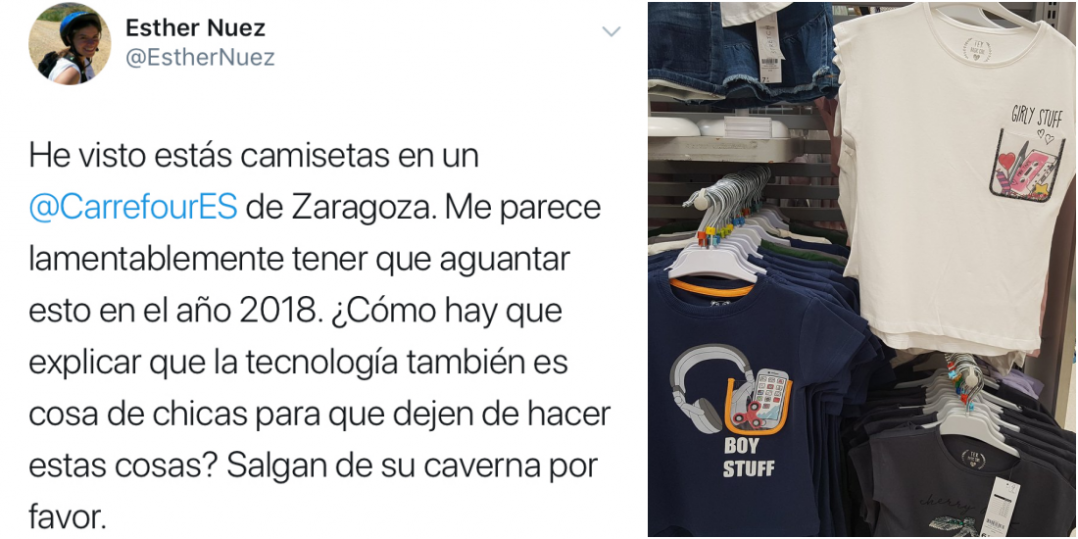 Carrefour la sigue liando: ropa sexista en Zaragoza