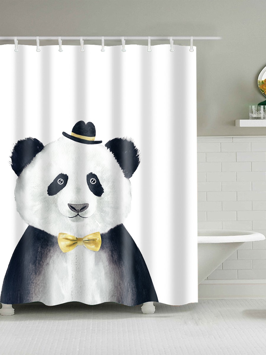 cortina de baño oso panda