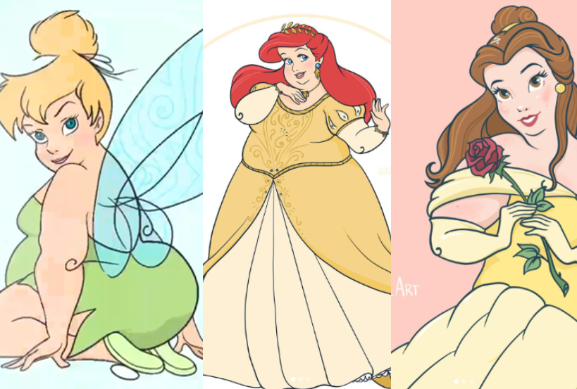 Así serían las princesas Disney con cuerpos no normativos