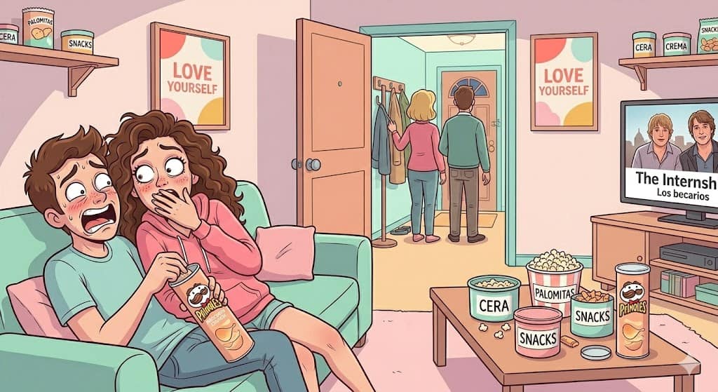 Follodrama: tuvo que correrse en un paquete de Pringles
