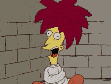 Los Simpson Bob con camisa de fuerzas
