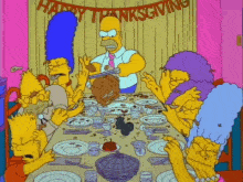 Los Simpson en la mesa