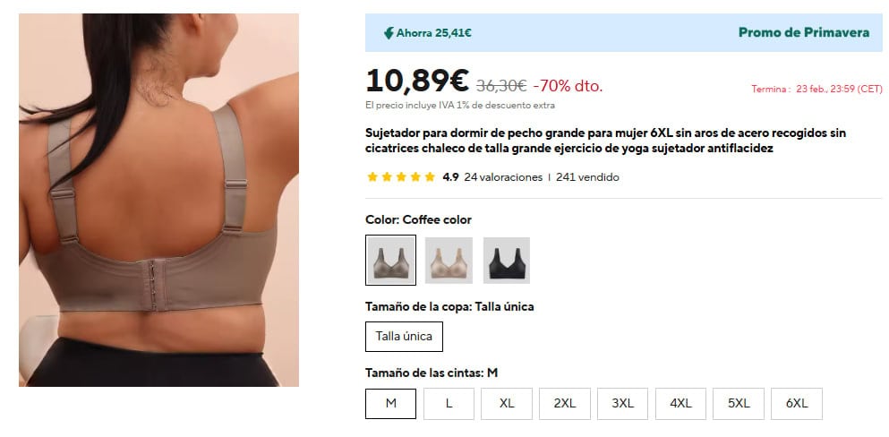 El sujetador de talla grande que ha sido un descubrimiento total