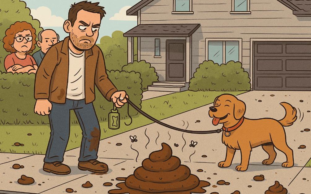 Nunca recog&iacute;a las cacas de su perro y los vecinos tomaron una medida extraordinaria