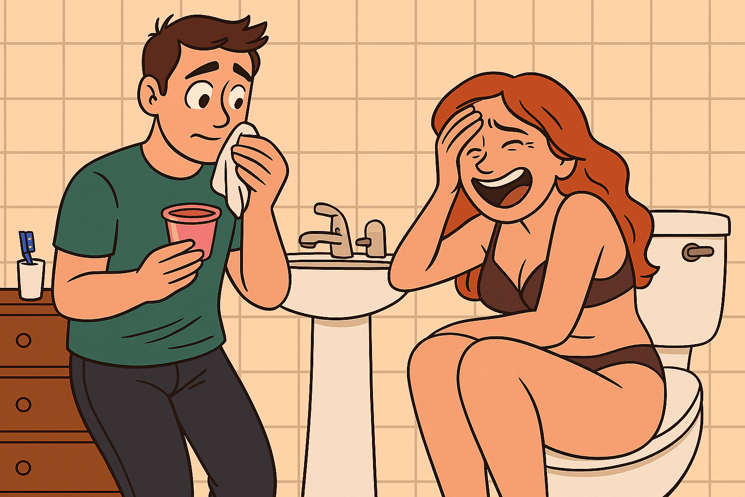 Cuando mi maromo us&oacute; la copa menstrual para lo que no era