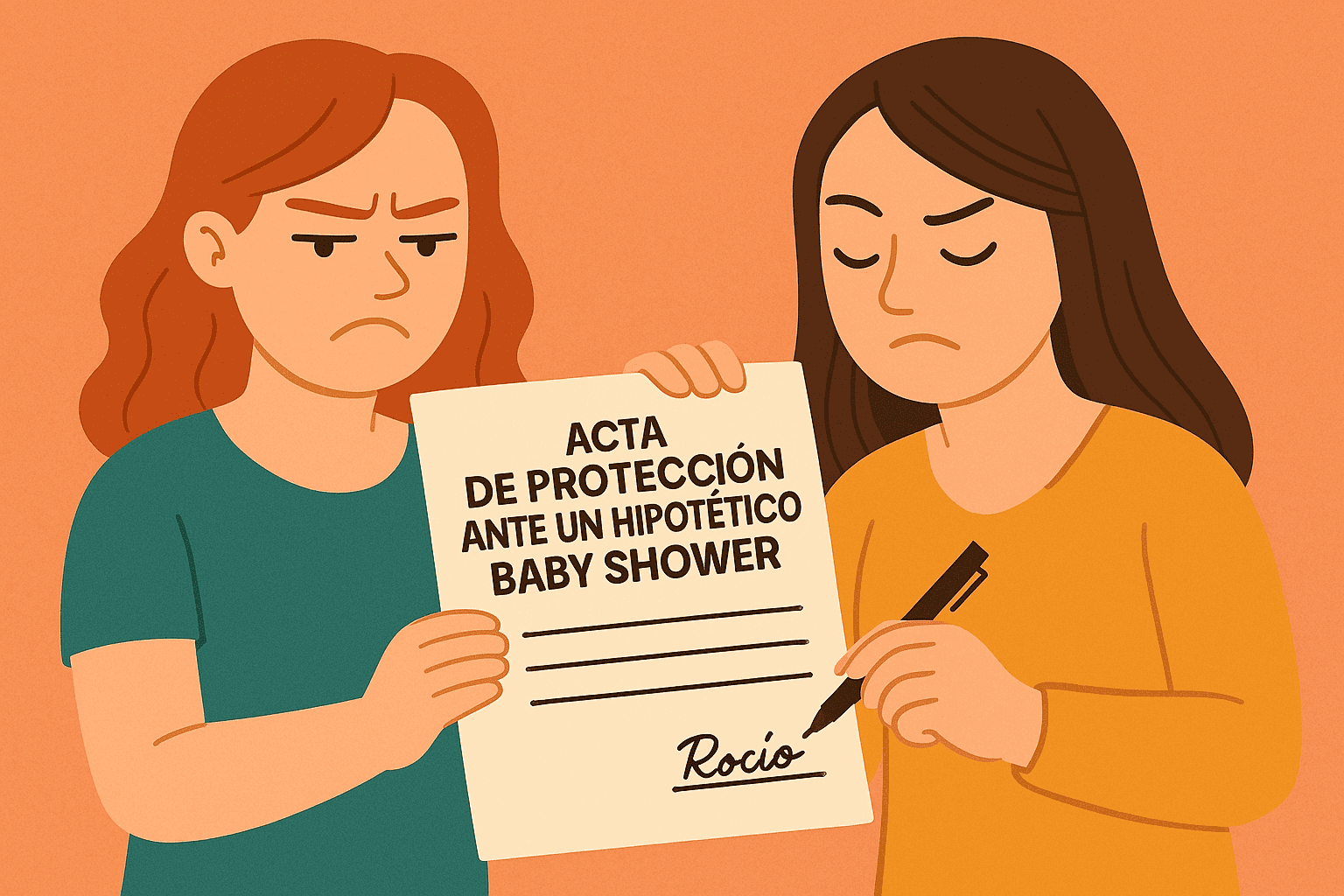 He firmado un contrato para que NADIE me organice un Baby Shower si me embarazo