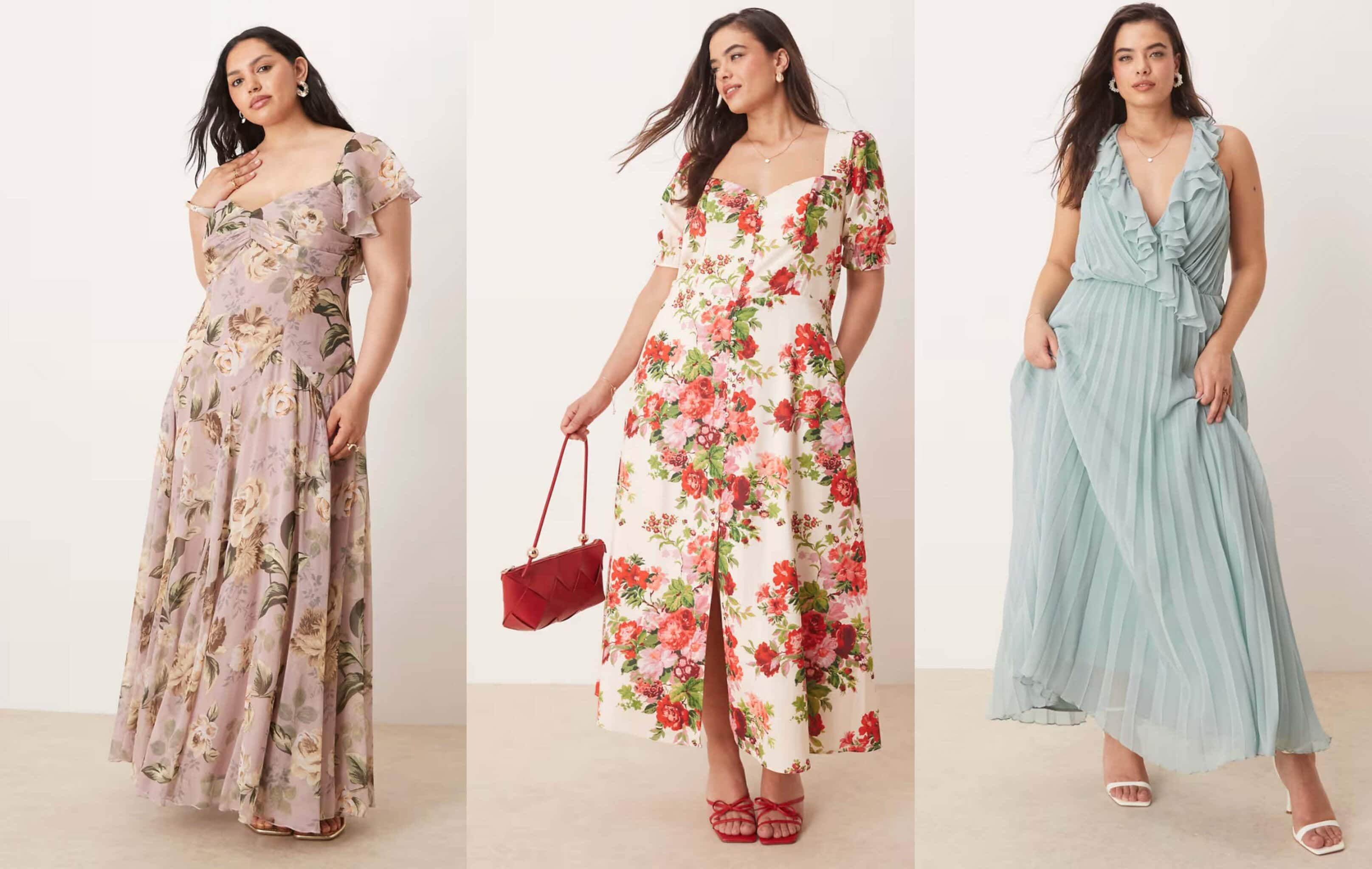 Vestidos de invitada en talla grande que vas a querer llevar aunque no tengas boda