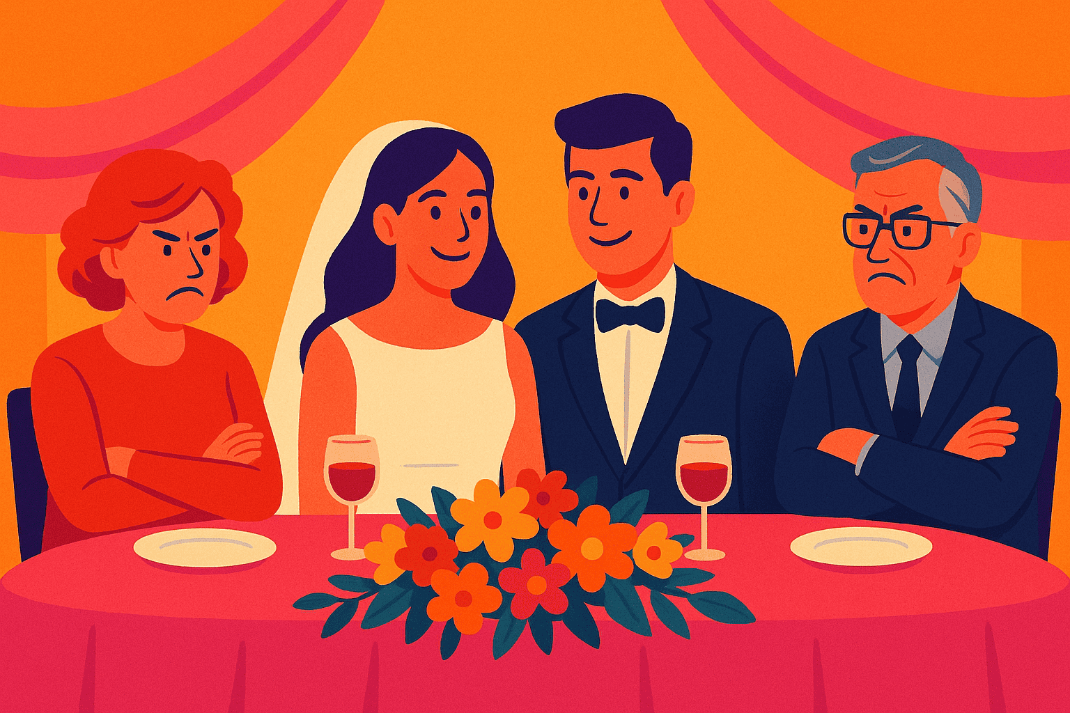 Mis suegros divorciados se negaron a compartir mesa en nuestra boda