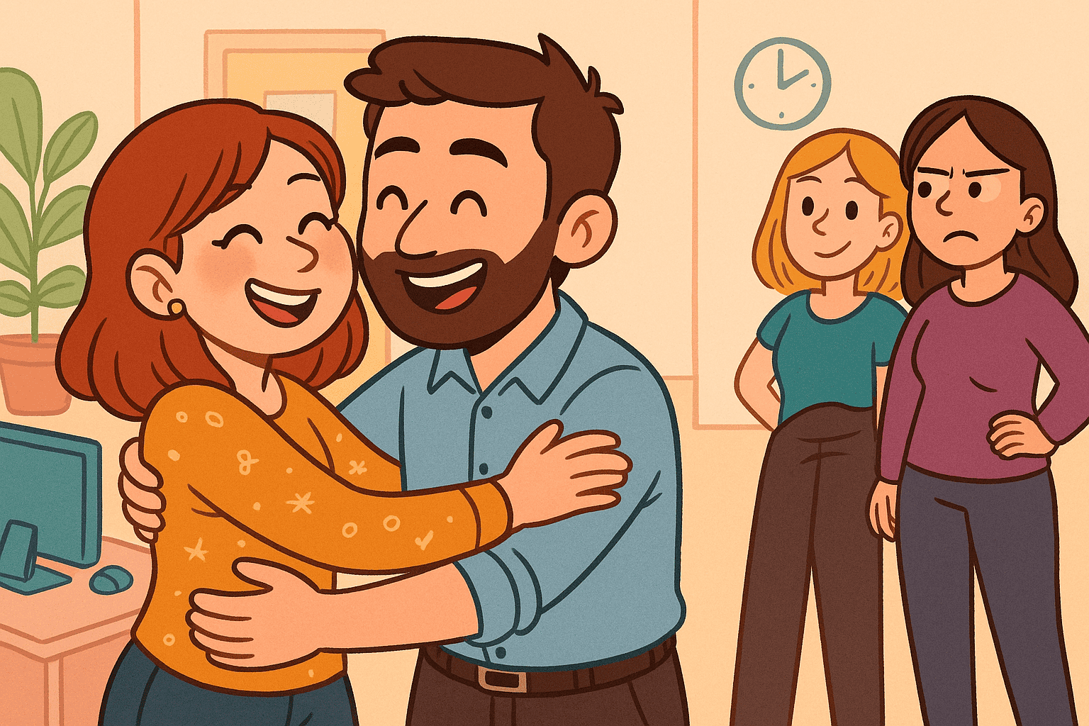 Los pillan juntos en el trabajo por un contagio de piojos