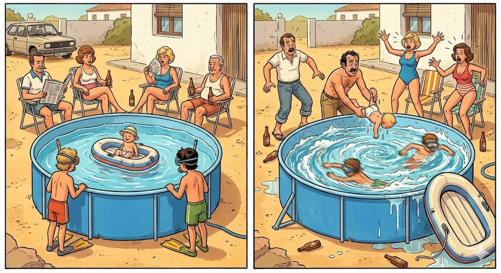Casi ahogamos a mi hermano peque&ntilde;o en una piscina toy