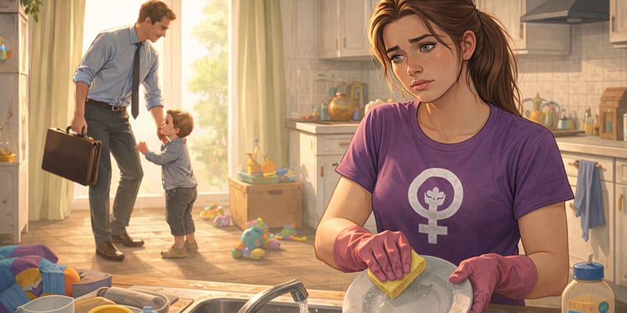 Yo era feminista hasta que la maternidad me hizo depender de mi marido