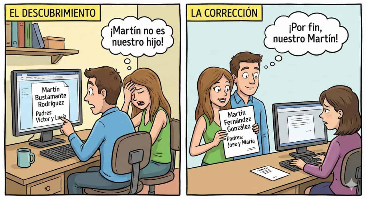 Error en el Registro Civil: El d&iacute;a que mi hijo legalmente no era m&iacute;o