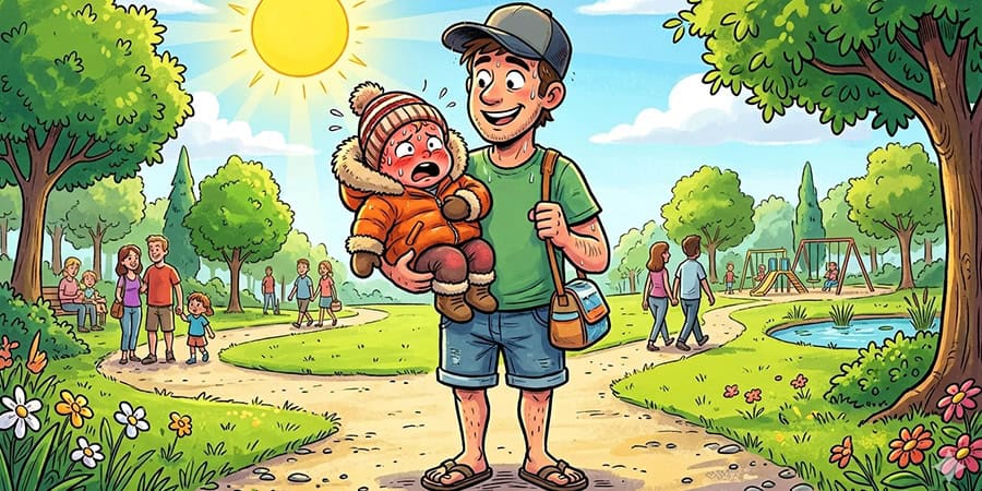 Ponerle al beb&eacute; un gorro de lana para el sol y otras locuras que cometen los pap&aacute;s