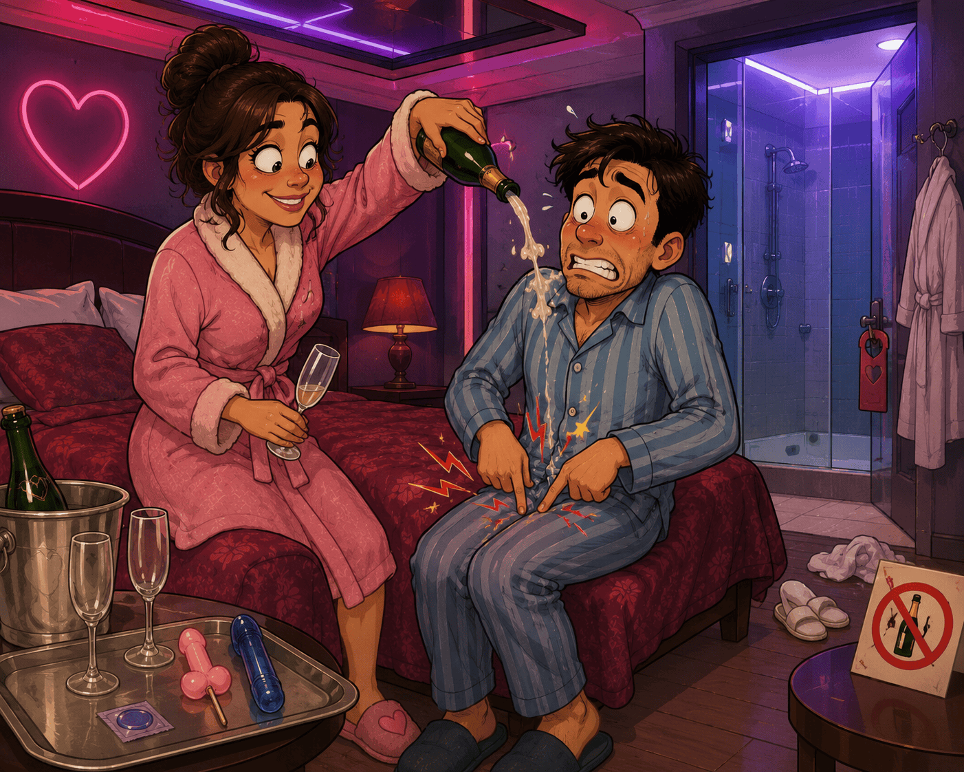 Follodrama: El cava se sirve en la copa&hellip; &iexcl;no lo uses cuando te quites la ropa!