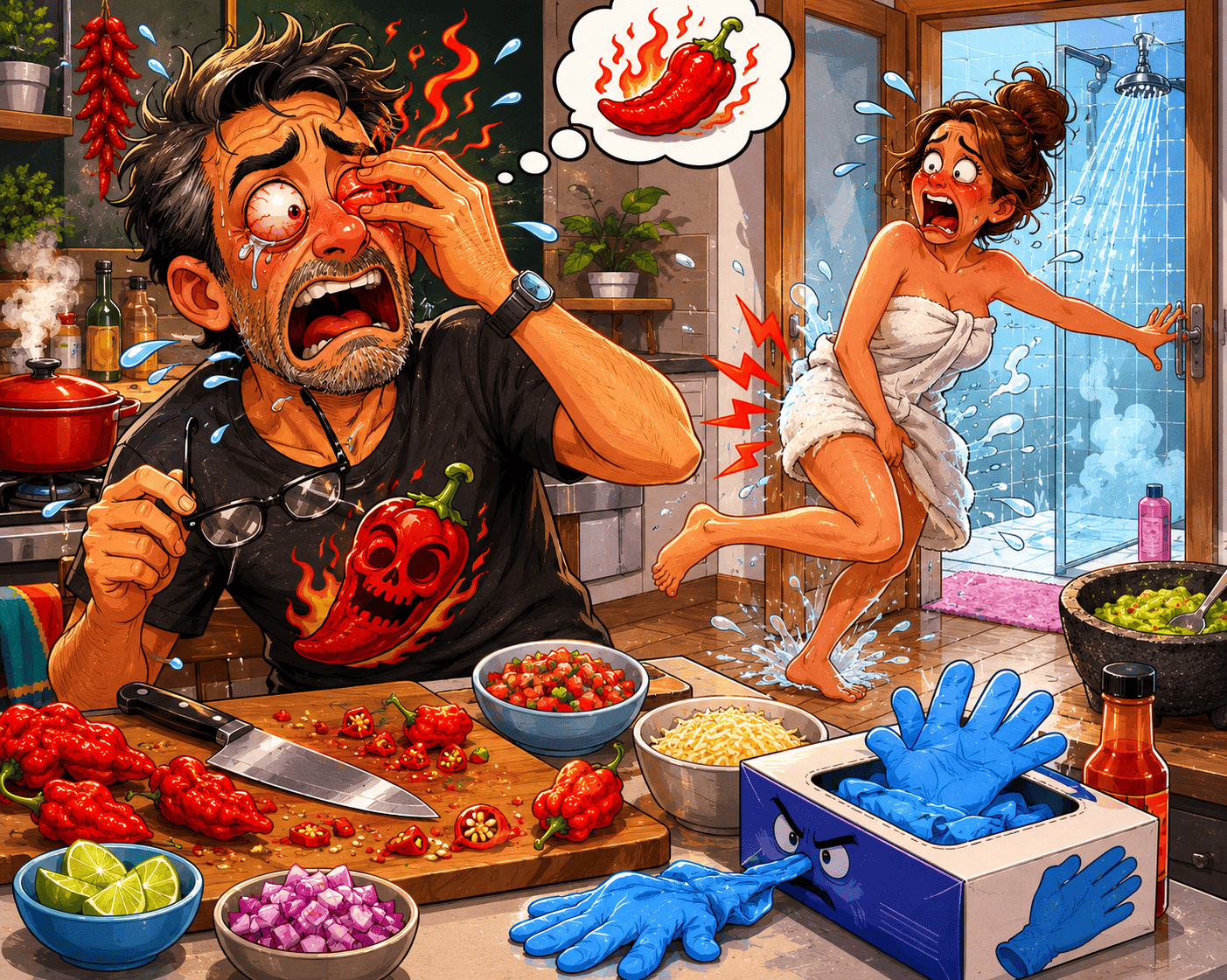 Mucho chile en la cocina&hellip; &iexcl;y un infierno en la vagina!
