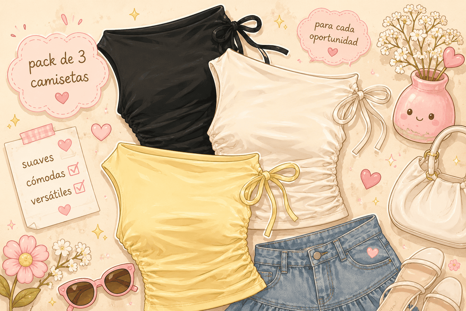 El pack de camisetas m&aacute;s vendido de SHEIN