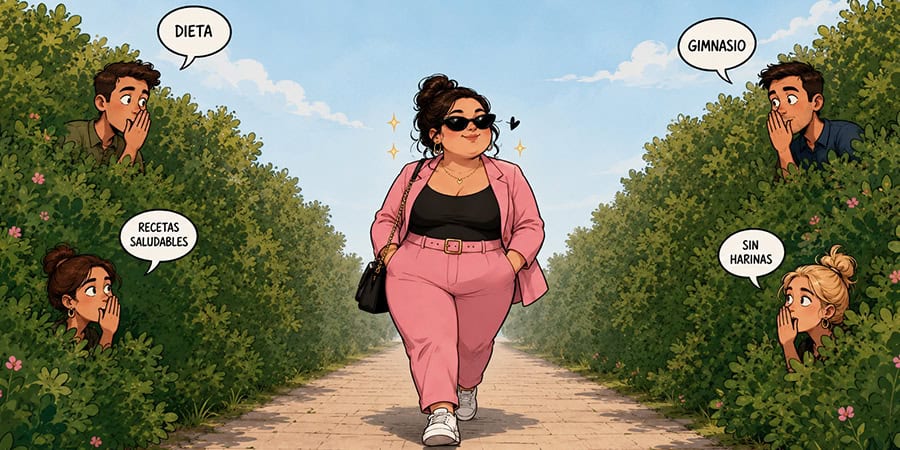 Es poner un pie en la calle y aparecer alguien que me quiere poner a dieta
